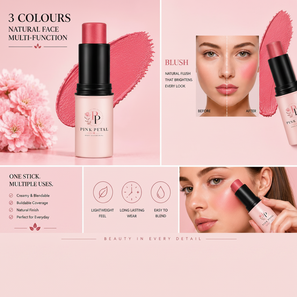 Pink Petal Blush Infographic – Square Format