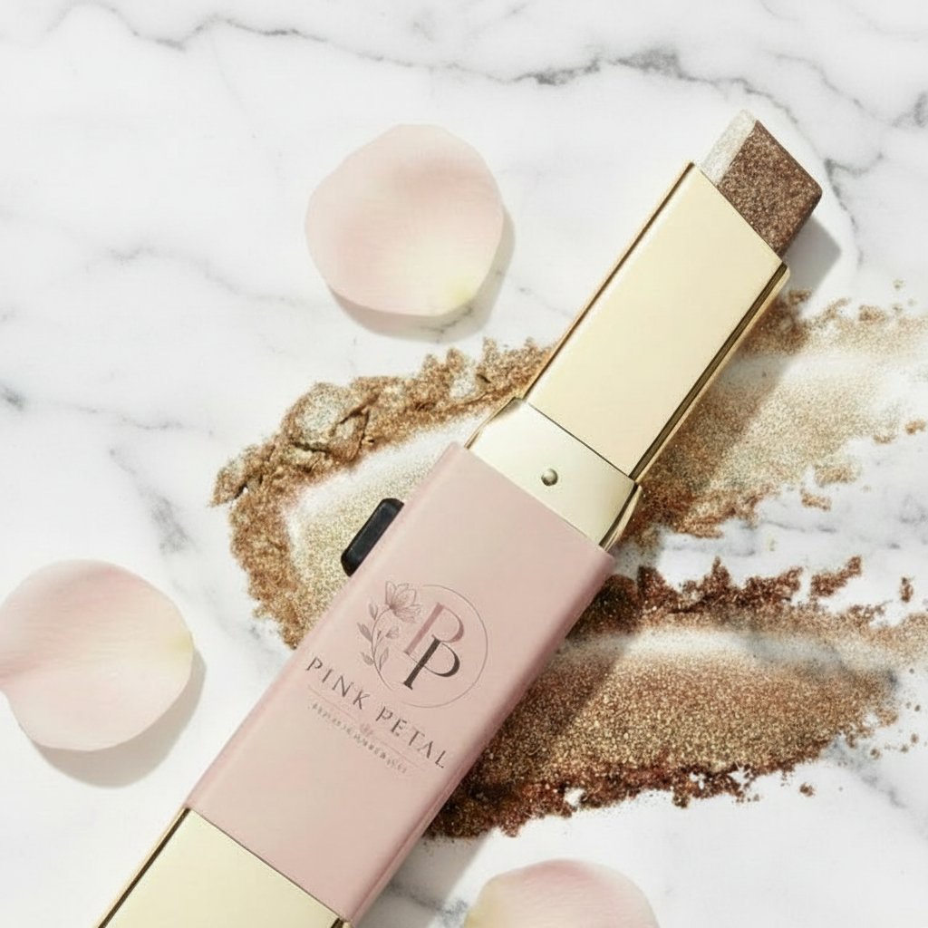 Pink Petal Eyeshadow Stick - Marble Background